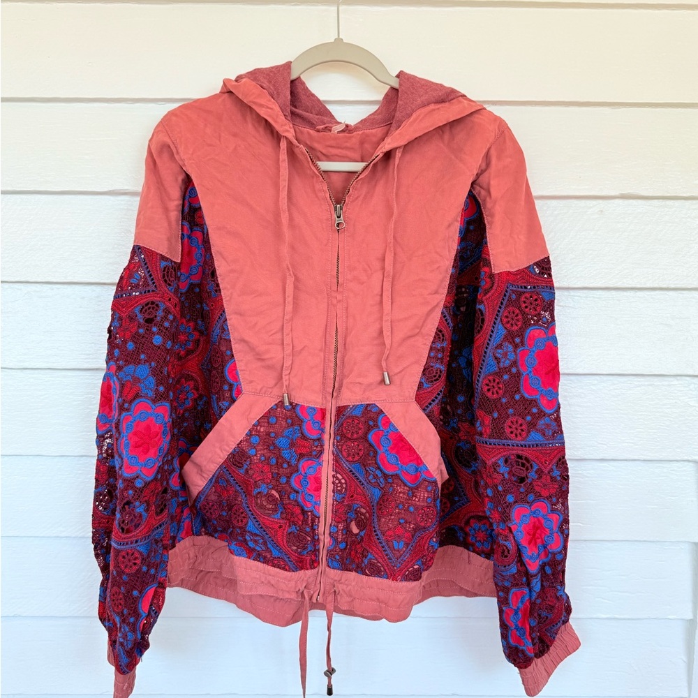 FREE PEOPLE CROCHET JACKET size M